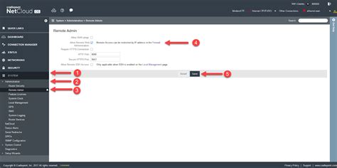 Cradlepoint system settings